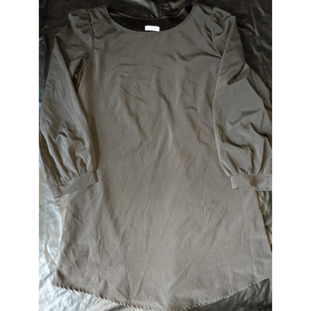Tobi Black Dress Size Medium Lined Long Sleeve